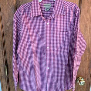 Scandia Woods Mini Check Casual Button Down Sz M